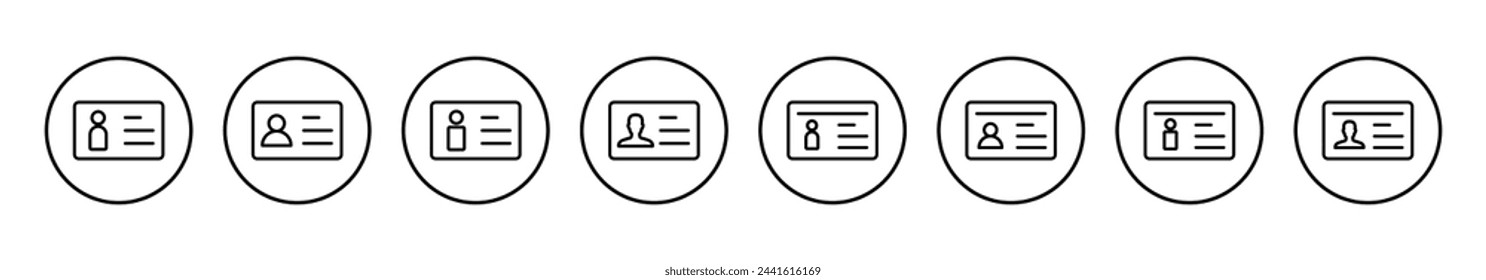 License icon vector illustration. ID card icon. driver license, staff identification card 