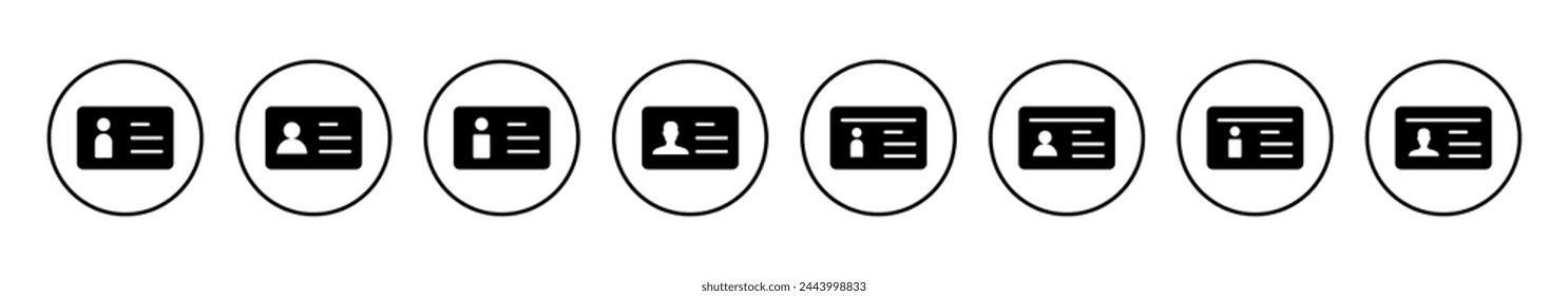 License icon vector illustration. ID card icon. driver license, staff identification card 