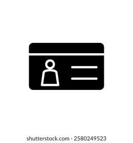 License icon vector illustration. ID card icon. driver license, staff identification card 