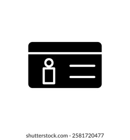 License icon vector illustration. ID card icon. driver license, staff identification card 