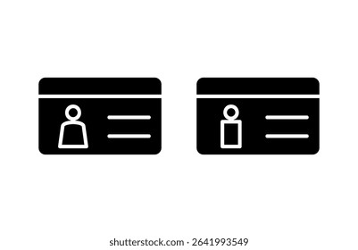License icon vector illustration. ID card icon. driver license, staff identification card 