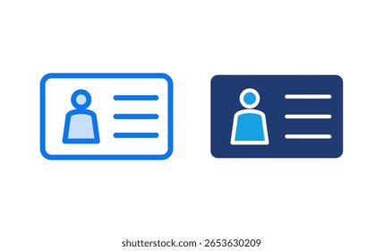 License icon vector illustration. ID card icon. driver license, staff identification card 