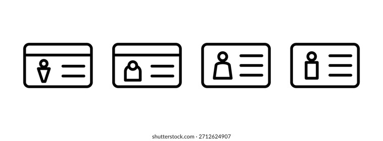 Lizenzsymbol, Vektorgrafik. ID-Kartensymbol. Führerschein, Personalausweis 