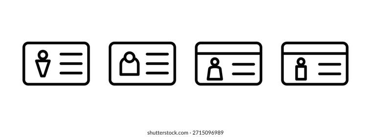 License icon vector illustration. ID card icon. driver license, staff identification card 