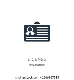 License icon vector. Trendy flat license icon from insurance collection isolated on white background. Vector illustration can be used for web and mobile graphic design, logo, eps10