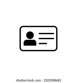 Lizenzsymbol-Vektorgrafik für Web- und Mobile-App. ID-Kartensymbol. Führerschein, Personalausweis 