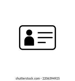 License icon vector for web and mobile app. ID card icon. driver license, staff identification card 