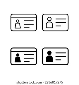 License icon vector for web and mobile app. ID card icon. driver license, staff identification card 