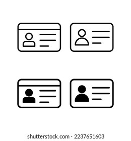 License icon vector for web and mobile app. ID card icon. driver license, staff identification card 
