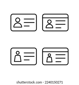 License icon vector for web and mobile app. ID card icon. driver license, staff identification card 