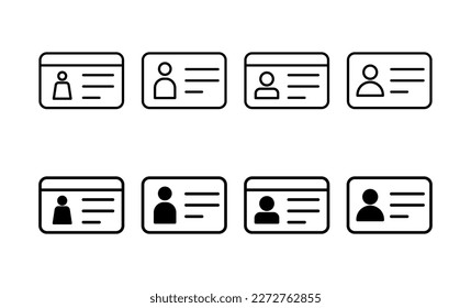 License icon vector for web and mobile app. ID card icon. driver license, staff identification card 