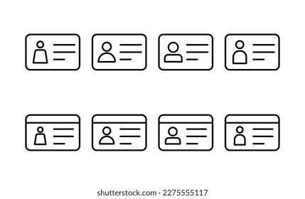 License icon vector for web and mobile app. ID card icon. driver license, staff identification card 