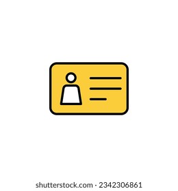License icon vector for web and mobile app. ID card icon. driver license, staff identification card 
