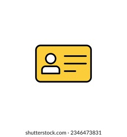 License icon vector for web and mobile app. ID card icon. driver license, staff identification card 