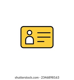 License icon vector for web and mobile app. ID card icon. driver license, staff identification card 
