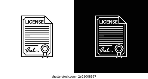 License icon vector for web, and mobile app