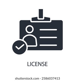 license icon. vector.Editable stroke.linear style sign for use web design,logo.Symbol illustration.