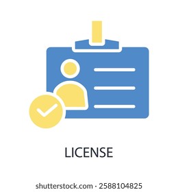 license icon. vector.Editable stroke.linear style sign for use web design,logo.Symbol illustration.