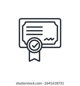 license icon. vector.Editable stroke.linear style sign for use web design,logo.Symbol illustration.