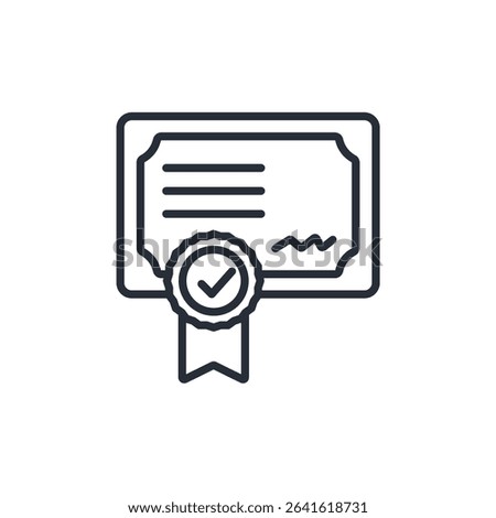 license icon. vector.Editable stroke.linear style sign for use web design,logo.Symbol illustration.
