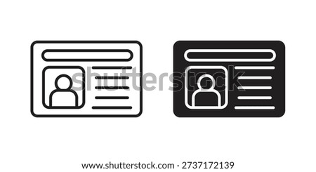 License icon for web designs. editable pictogram.