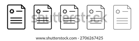 License icon web Vector collection in black strokes