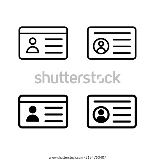 License Icons Vector Id Card Icon: เวกเตอร์สต็อก (ปลอดค่าลิขสิทธิ์ ...