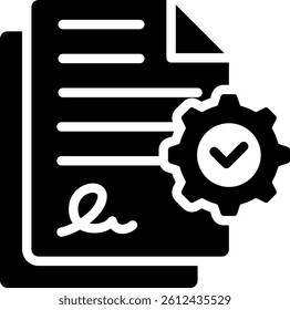 License Management Icon Glyph Vector Illustration