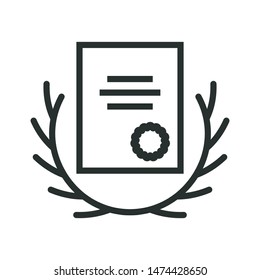 license - minimal line web icon. simple vector illustration. concept for infographic, website or app.