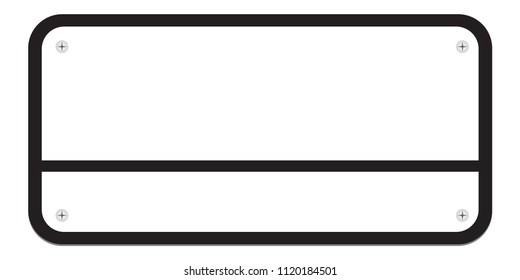 License Plate with copy space for add text message, Vector illustration