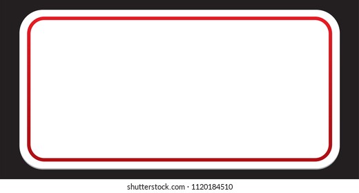 License Plate with copy space for add text message, Vector illustration