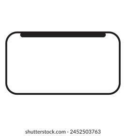 License plate frame silhouette icon. Clipart image isolated on white background