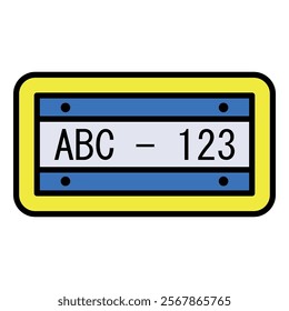 license plate icon  vector design