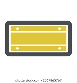 license plate icon  vector design