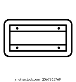 license plate icon  vector design