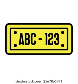 license plate icon  vector design