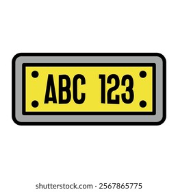 license plate icon  vector design