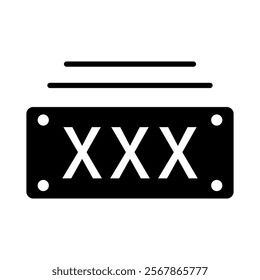 license plate icon  vector design