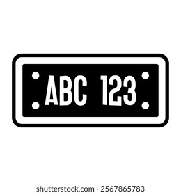 license plate icon  vector design