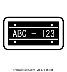 license plate icon  vector design