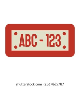 license plate icon  vector design