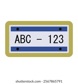 license plate icon  vector design