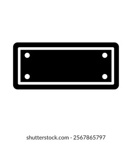 license plate icon  vector design