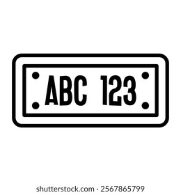 license plate icon  vector design