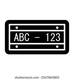 license plate icon  vector design