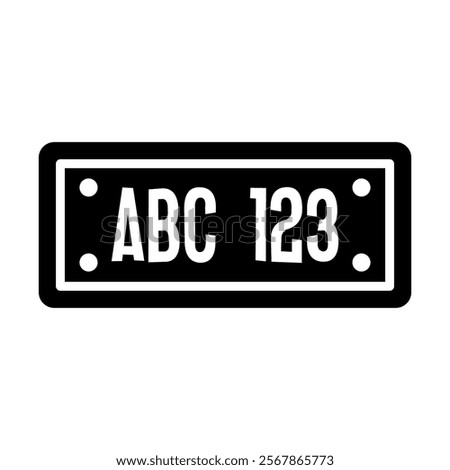 license plate icon  vector design