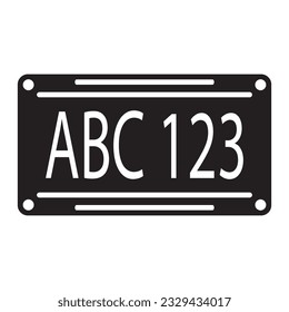 license plate icon vector template illustration logo design