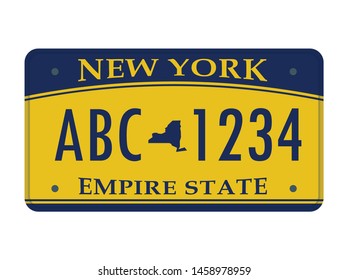 License plate New York. Vector illustration