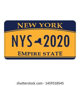 License plate New York. Vector illustration