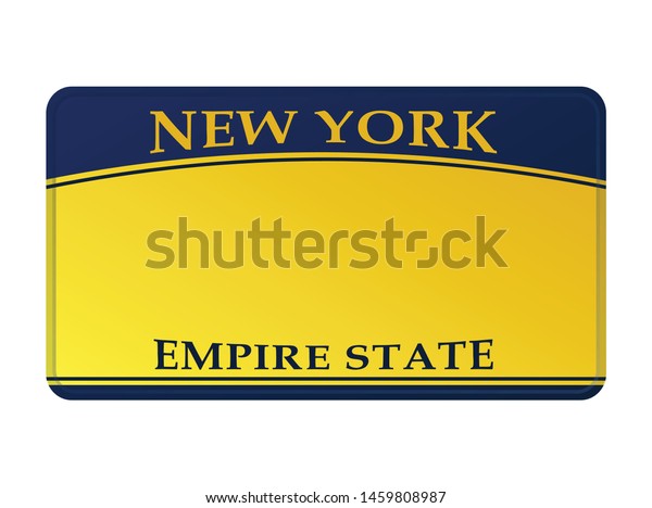 License Plate New York Vector Illustration Stock Vector (Royalty Free ...